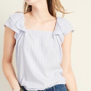 Old Navy Striped flutter-sleeve shirt